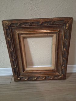 Vintage wood and gold frame