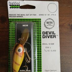 New Heddon DEVIL DIVER Fishing Lure Perch Color