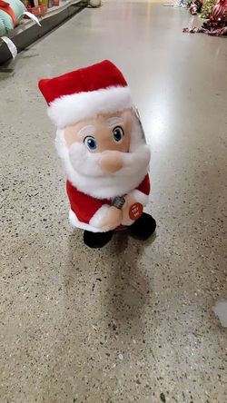 Animated Singing Dancing Santa Claus Toy Plush Christmas Holiday Prop Try Me