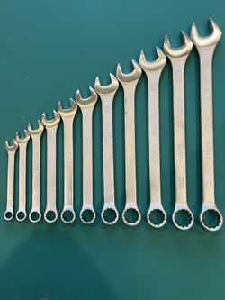 Combination Wrench Set 11pc. 3/8”-1”. Stanley # 85-450