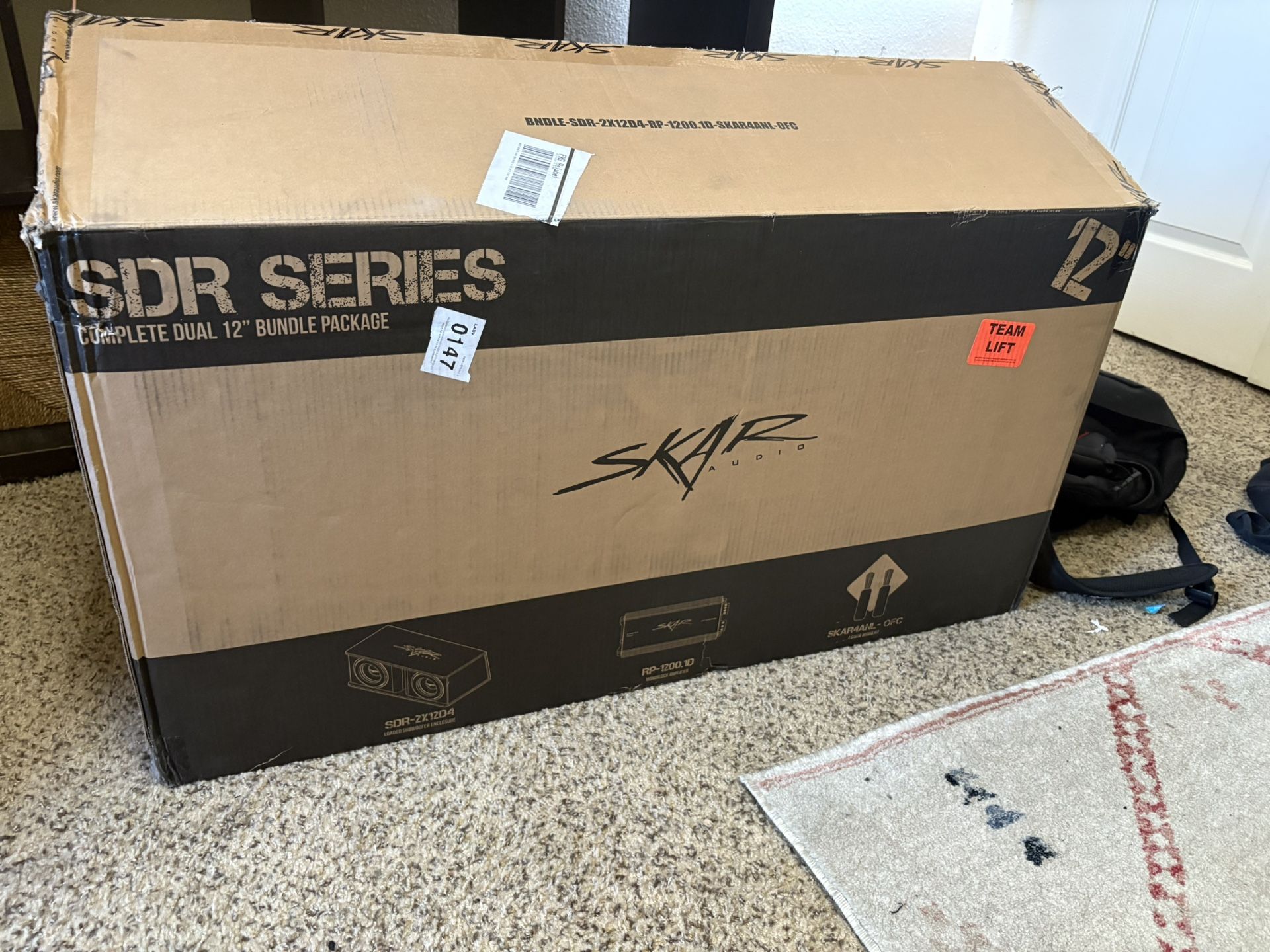 Dual 12" 2,400 Watt SDR Series Complete Subwoofer Package with Vented Enclosure and Amplifier