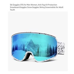 Brand new Ski Goggles OTG for Men Women, Anti-fog UV Protection Snowboard Goggles Snow Goggles Skiing Snowmobile for Adult Youth  Whitestone/Flushing,