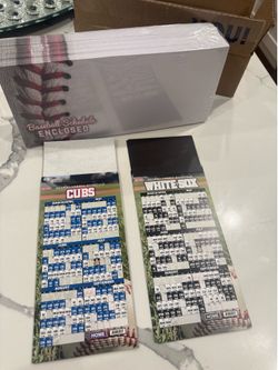 100 Cubs & Sox Calendars - Peel and Stick Business Card