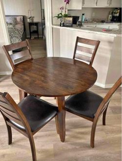 Round drop leaf kitchen table
