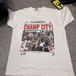 Vintage 90s NBA USA World Champions "Sweep City" Houston Rockets 1995 T-shirt