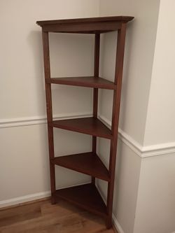 Walnut Corner Bookshelf