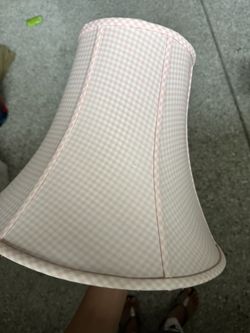 Pink Gingham Lampshade