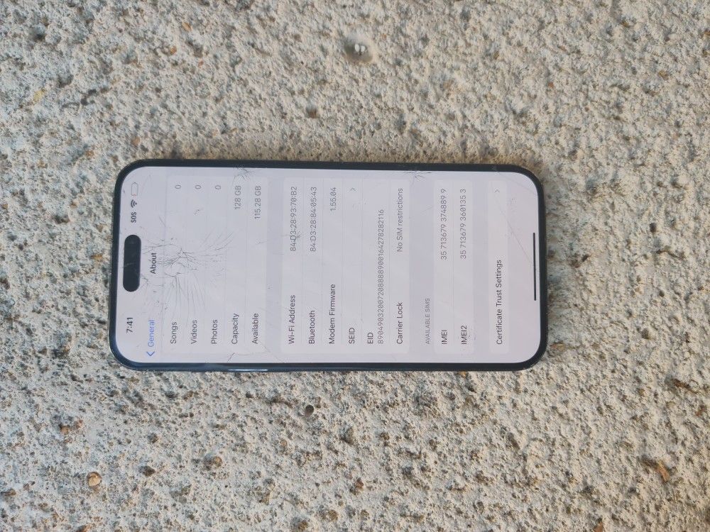 iPhone 15 Plus Used Front Screen Has Little Cracked Glasses Clean Imei Unlock For Any Company T-Mobile Att Cricket MetroPCS Verizon Or Overseas 128GB
