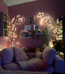 2 Pcs / Twinkling Brown Vine Fairy Lights 96 LED Bendable Willow Vine Lights - 1pc 6Ft Flexible Willow Vine Fairy Night Lights With 8 Modes Twinkl