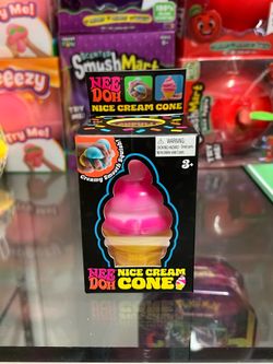 NeeDoh Nice Cream Cone Pink Squishy Stress Toy Sensory Fidget NEW Sealed