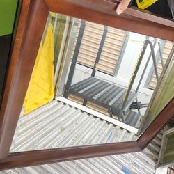 Wood large mirror