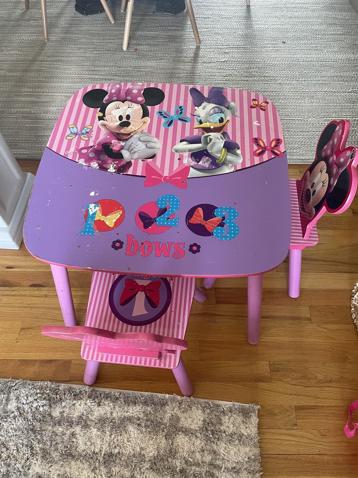 Minnie Mouse Table And Chairs