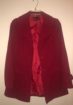 Red Juniors forever 21 coat size small, gently used