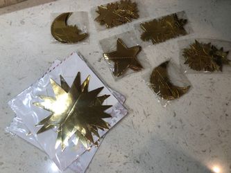 Gold Moon and Star Garland