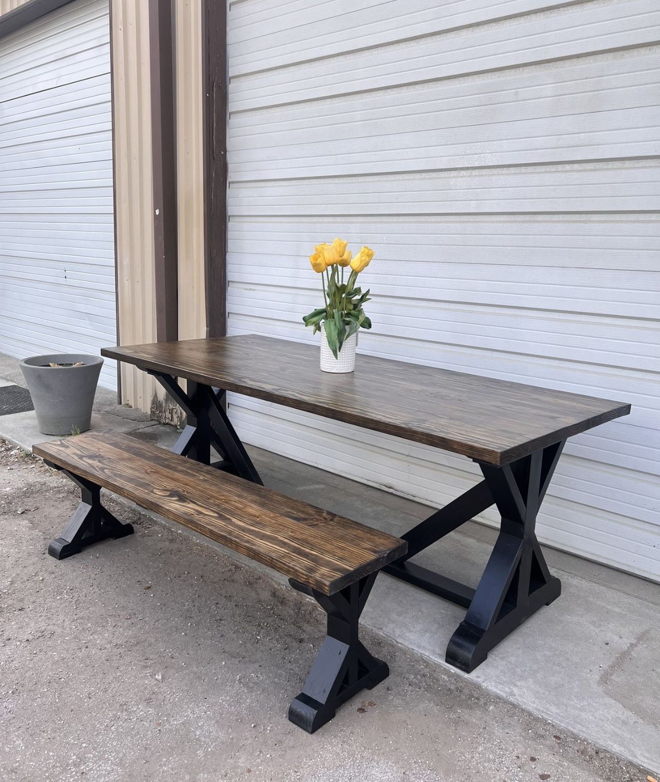 Custom Dining Table Solid Wood Farmhouse Set Round Oval Modern