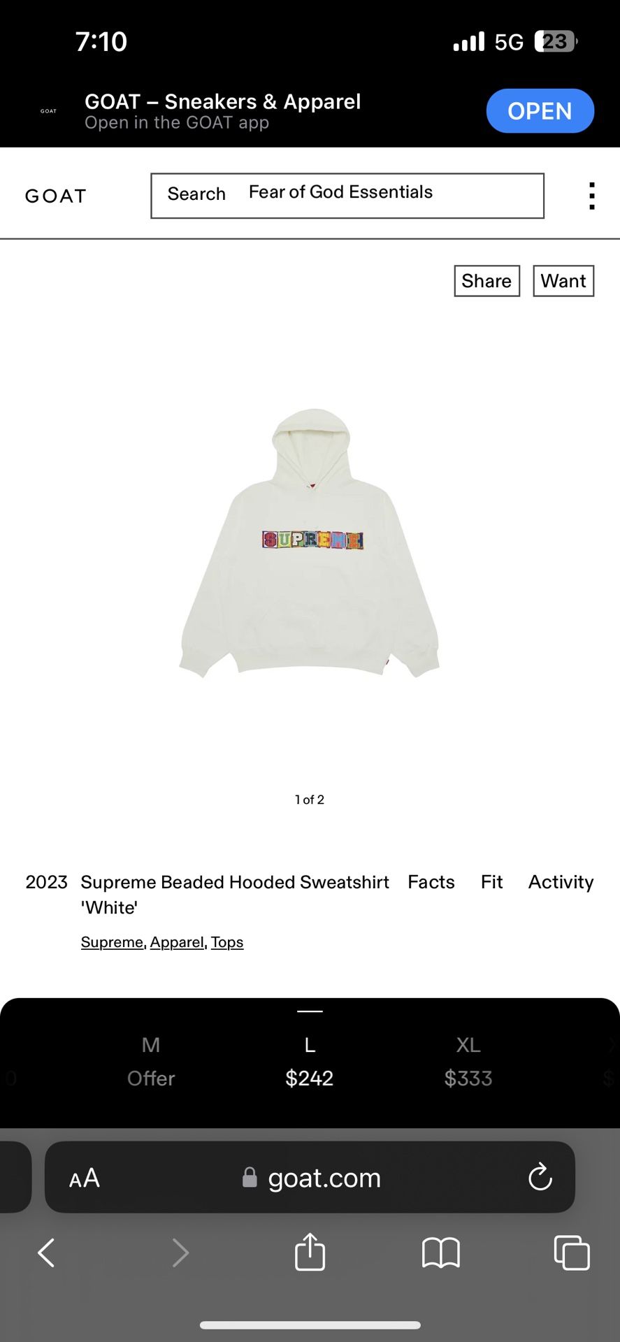 Supreme Beaded Hoodie