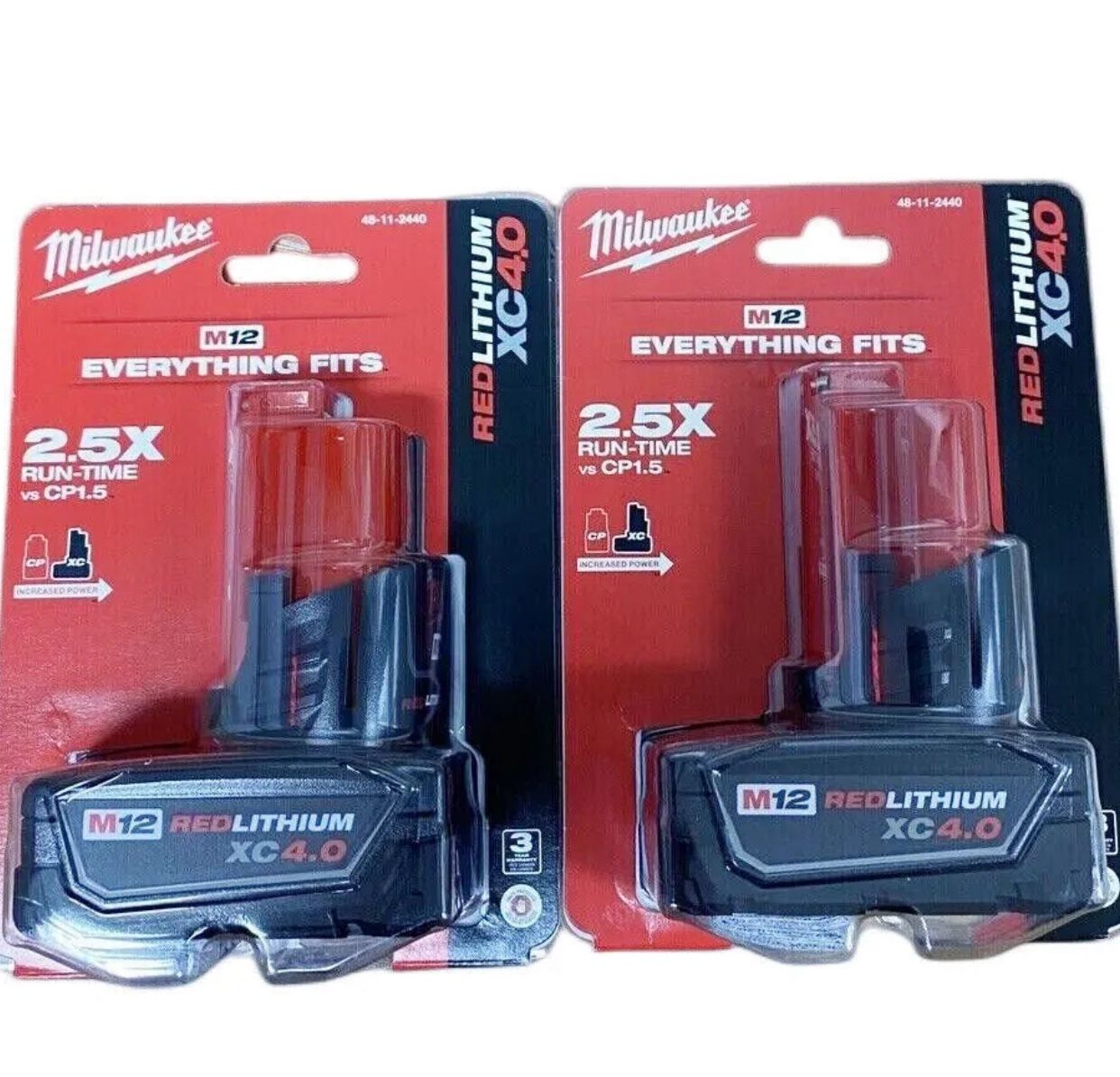 Milwaukee New 4ah Battery m12 2x $130
