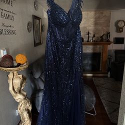 Midnight Blue Dress: 2XL- Mother of the Bride/Prom Dress
