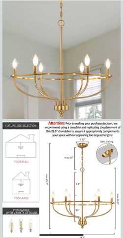 Gold Chandelier for Dining Room