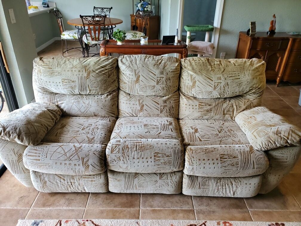 Sofa and loveseat, recliners