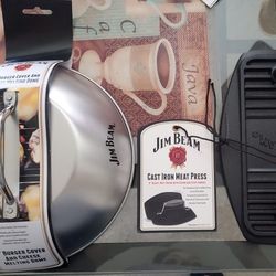 New Jim Beam Burger Press & Cover Bundle 