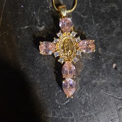 Virgin Mary Cross Necklace