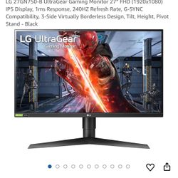 LG UltraGear 27 Inch Gaming Monitor