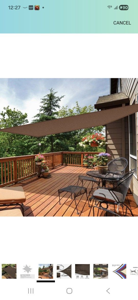 New Shaded Tarp Brown