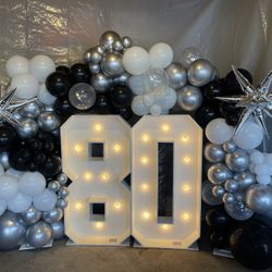 Marquee Numbers/Letters, Flat Table, Treat Wall, Champagne Wall…..More