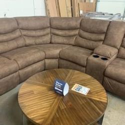 Reclining Sectional In Stock For Fast Delivery 