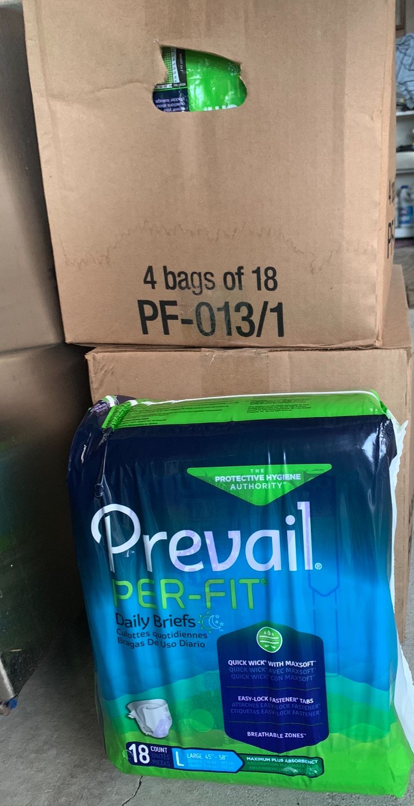 Cajas de Pañales de Adulto Nuevas