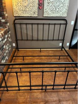 King Size Bronze Metal Bed Frame