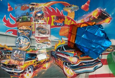 Hot Wheels Race Car Birthday Party Decorations Set