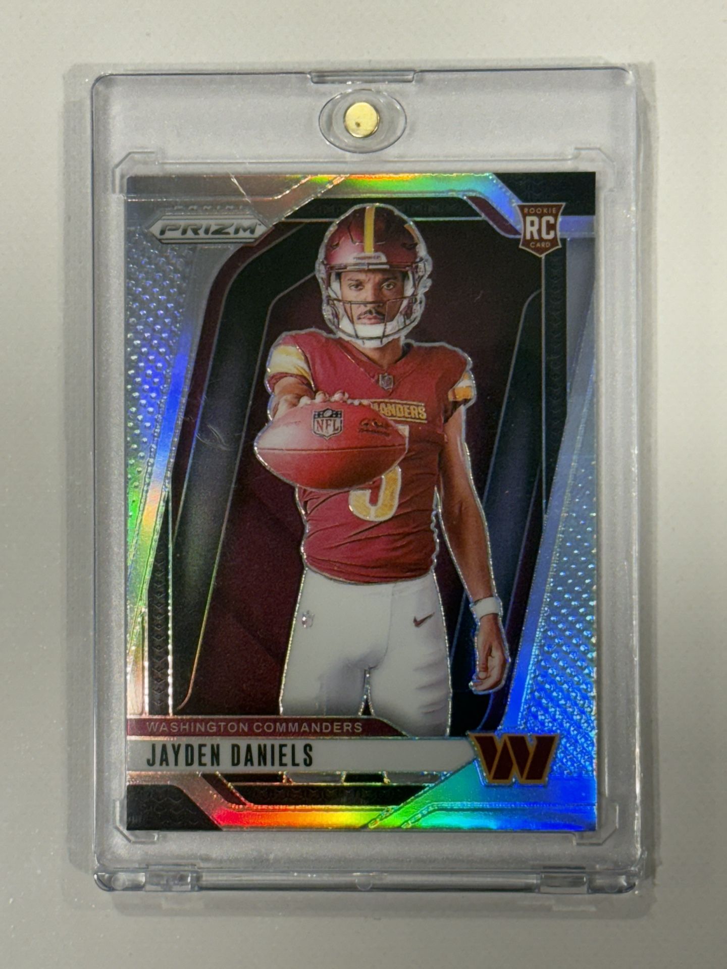 2024 Panini Prizm Silver Holo Prizm Variation #17 Jayden Daniels RC