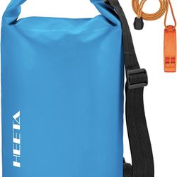 HEETA Waterproof Dry Bag for Women Men(Upgraded Version) 5L/10L/20L/30L/40L Roll Top Lightweight Dry Storage Bag Backpack with Emergency Whistle