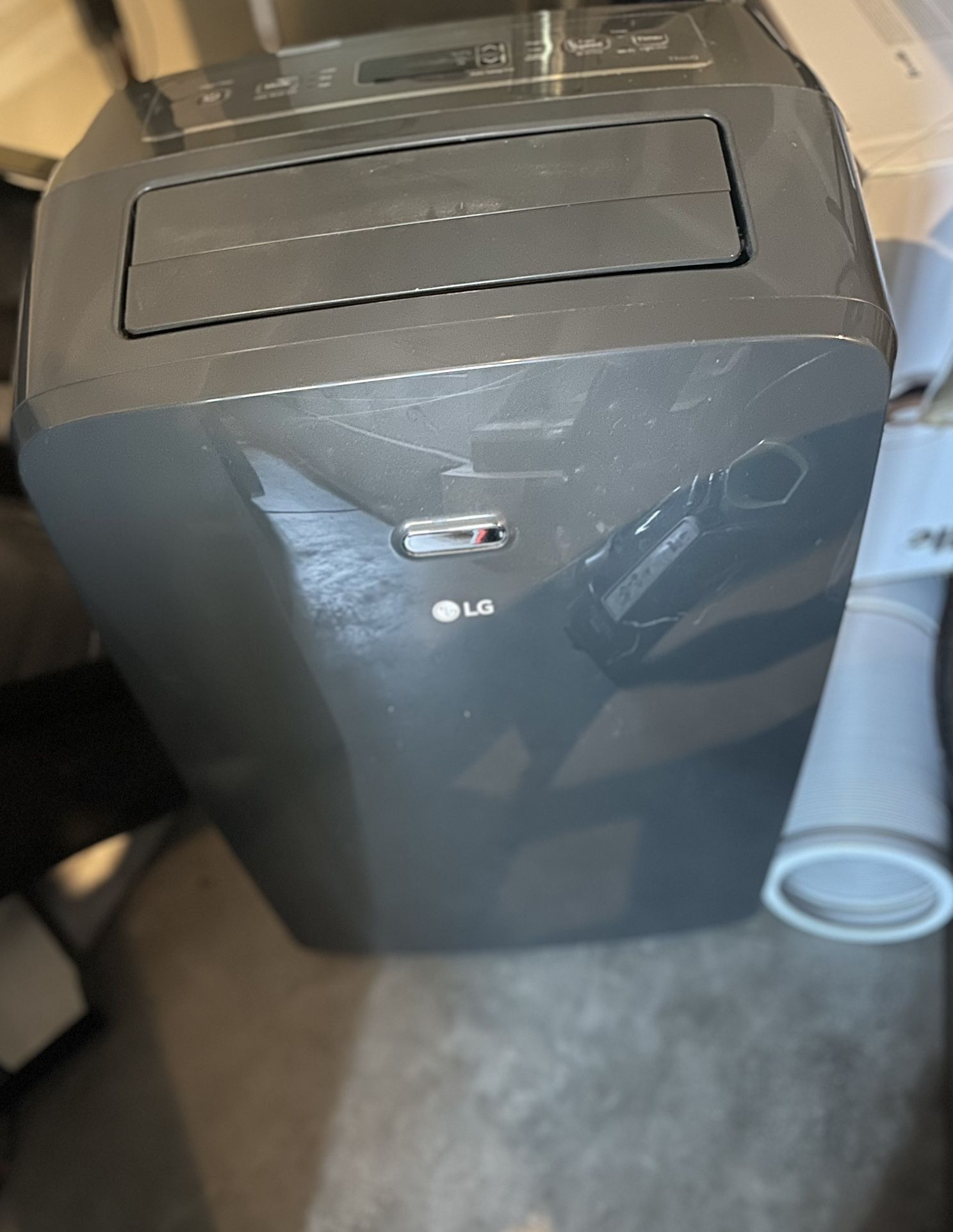 8,000 (DOE) BTU 115-Volt Portable Air Conditioner Cools 350 Sq. Ft. with Dehumidifier and Wi-Fi in Gray