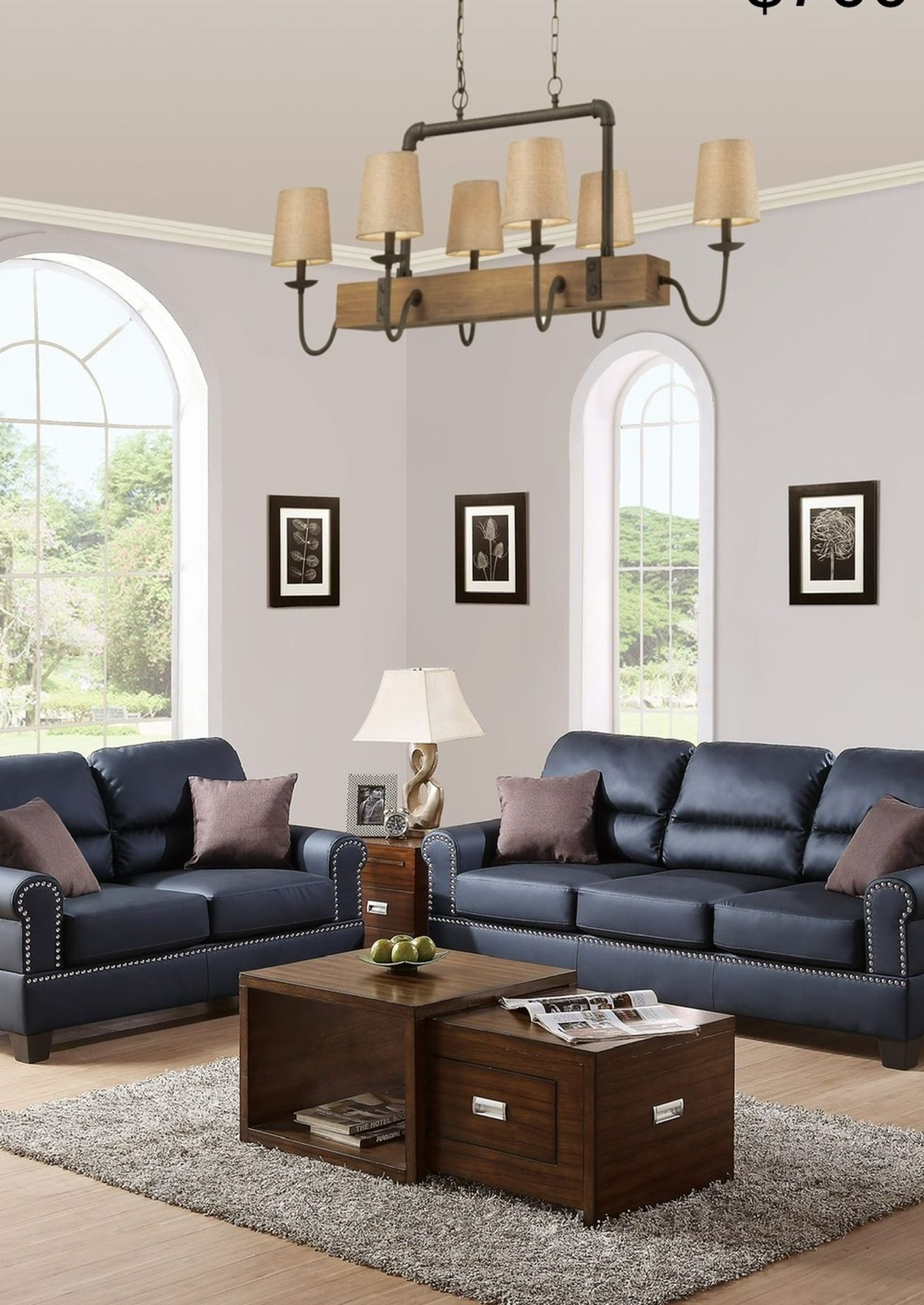 New Leather Couch And Love Seat Set / Free Delivery
