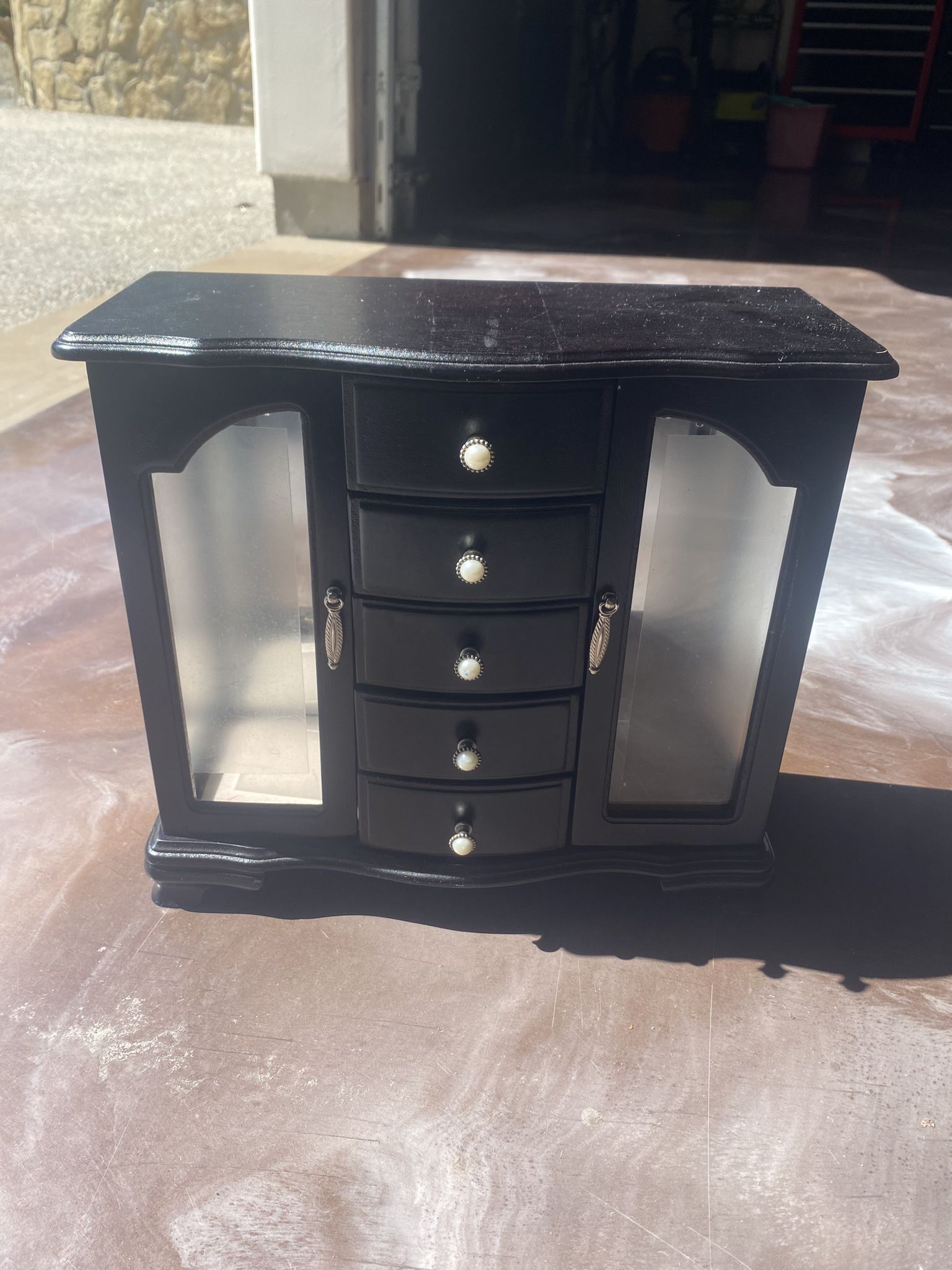Black Wooden Jewelry Box
