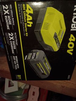 Ryobi 40 volt 4ah battery and charger