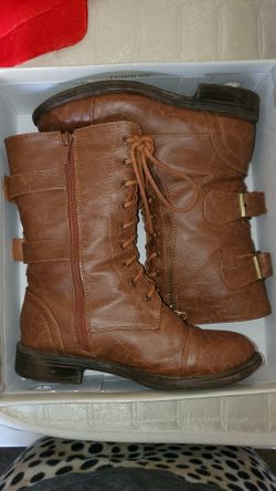 Brown Lace Up Boots