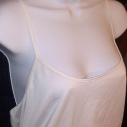Creamer Colored Gown/Slip Size Large 