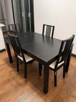 Black Dining room table 55” x 33” x 29”
