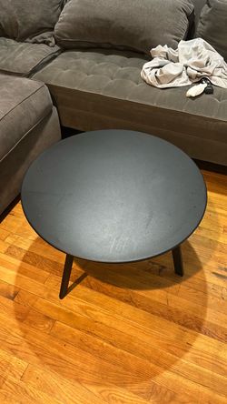 Round Black Coffee Table