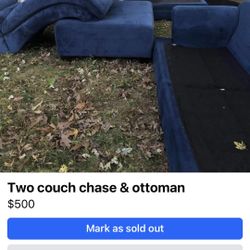 Blue Four Piece Sectional 