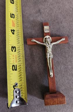 Small Wooden Standing Crucifix