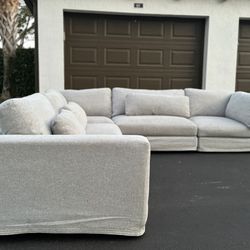 Sofa/Couch Sectional - Gray - Modular - Linen - Delivery Available 🚚