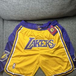 Just Don Lakers Shorts Size Large