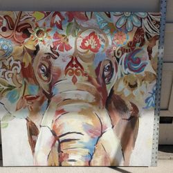 Elephant Themed Canvas Painting