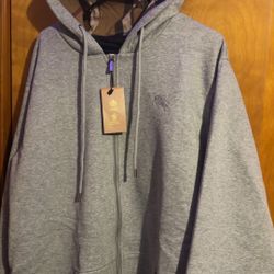 Men’s Burberry Zip up Hoodie Size 2xl