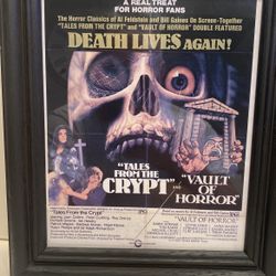 ORIGINAL TALES FROM THE CRYPT AND VAULT OF HORROR CUSTOM FRAMED 